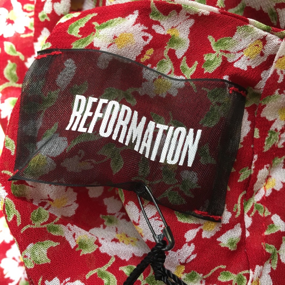 Reformation Yvonne Red Floral Flower Jumpsuit - Picture 13 of 14